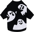 Fitwarm Halloween Ghost Dog Sweater, Funny Costumes for Dogs, Pet Apparel, Black, White, XXL