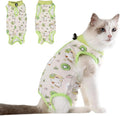 Cat Recovery Suit After Surgery, Anti Licking Onesie Postoperative Shirt for Female Spay Male Neuter, Soft Breathable Bodysuit Pajamas for Abdominal Wound Kitten E-Collar & Cone Alternative
