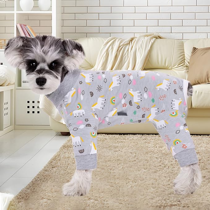 Surgery Recovery Suit for Small Dogs, Onesie for Surgery Female Dogs, Small Dogs Pajamas Long Sleeve, Abdominal Wound Bandages Surgical Suit, Dog Cat Recovery Suit for Shedding Skin Disease