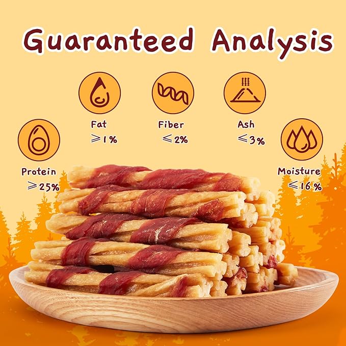 Jungle Calling 5-Inch Chicken Collagen Sticks (22-Count), Long Lasting Dog Chews, Duck Wrapped Dog Treats, Digestible Rawhide Alternative for Small Medium Dogs, Dog Bones for Teeth Cleaning, 14.1oz