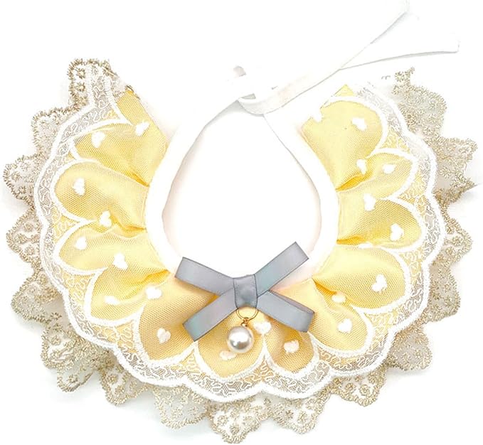 Pet Costume for Cat Dog Lace Princess Saliva Towel Bib Scarf Holiday Dress-Up Accessories for Cats Small Do