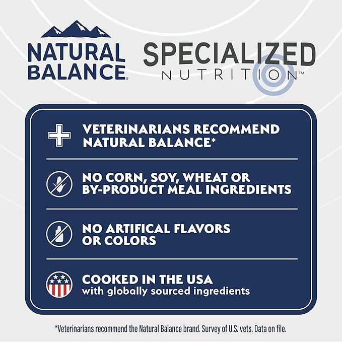 Natural Balance Specialized Nutrition Dry Dog Food Formula with Chicken and Oatmeal for Dogs, Joint Health & Muscle Health Dog Food, Natural Ingredients with Added Vitamins & Minerals - 3.5 lbs