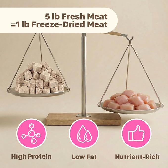 Freeze Dried Dog & Cat Treats – Single Ingredient Duck Breast, High Protein Training Treats & Food Topper, 3.5 oz