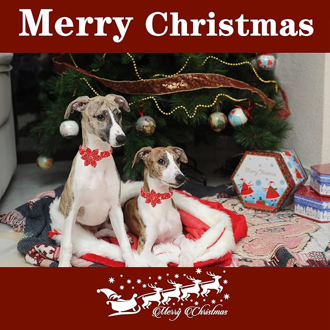 Unique style paws Cotton Dog Collar with Bow Puppy Collar with Red White Round Dot for Small Medium Large Boys Girls Dogs