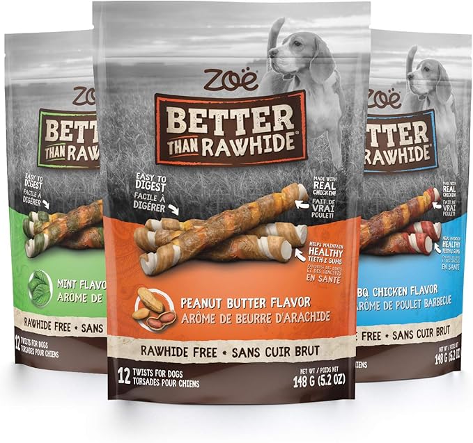 Zoe Peanut Butter Twists Dog Treats, 148 GR
