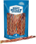 Best Bully Sticks Natural XL Braided Bully Sticks for Large Dogs - 12 Inch, 10 Count (Pack of 1) - 100% Free-Range Grass-Fed Beef, Single-Ingredient, Grain and Rawhide Free Long Lasting Dog Chews