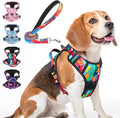 BEAUTYZOO No Pull Dog Harness Medium,Adjustable Dog Harness and Leash Set -Easy Wearing with 3 Buckles/Control Handle,No Choke Soft Padded Reflective Pet Vest for Training Walking Hiking, M