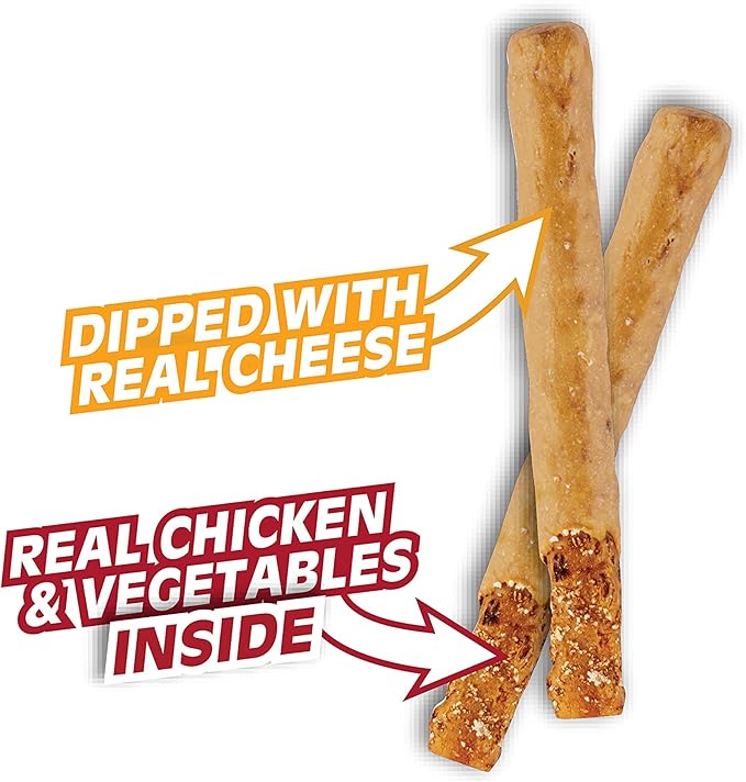 SmartBones Pretzel Sticks Dipped With Real Cheese, 8 Count, Rawhide-Free Chews For Dogs, (Pack of 24), Count: 192