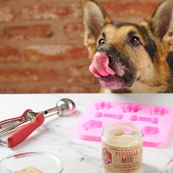 Cooper's Treats Pupsicle Mix - Make Your Own Dog Treats - 4.3oz Chicken and Sweet Potato - Pupsicle Refills, Pup Ice Cream, Pupicle Dog Treat Kit
