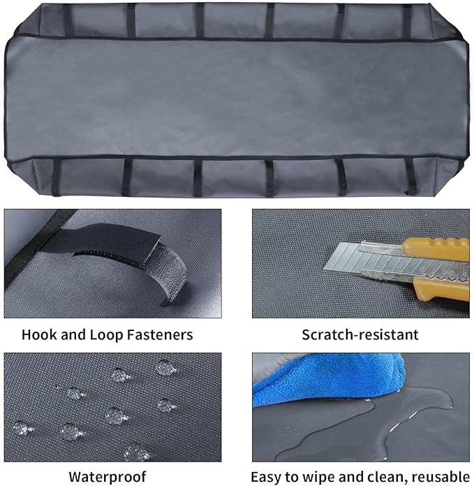 Guinea Pig Cage Liner Pet Bedding Base Waterproof Oxford Guinea Pig Cage Bottom Suitable for C & C Cage Panel (No Cage)（24x48 Inch）, gray