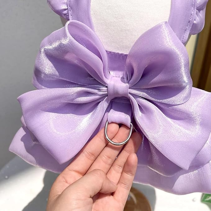 Dog Dress for Small Girl Dogs Cat Dresses for Cats Only Pink Pet Dresses with Bow Decor Cute Summer Girl Dog Skirts,Sleeveless Small Chihuahua Yorkie Clothes