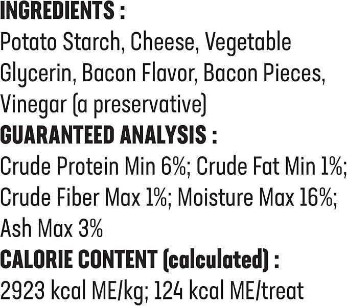 Himalayan Dog Chew Yak Cheese Dog Chews, Lactose Free & Grain Free, USA Made, For All Dog Breeds, Medium Density Cheese Chew, Resealable Pouch with 3 YUM Treats, Bacon Flavor