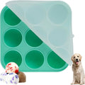 9 Cavities Silicone Dog Treat Mold with Lid for Woof Pupsicle & Power Chewer Pupsicle,Frozen Dog Silicone Molds for Making Refill Treats 75 lbs & Up (Extra Large with Lid)