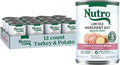 Nutro Limited Ingredient Diet Adult Canned Dog Food, Grain Free Wet Dog Food Cans Premium Loaf Turkey & Potato Recipe, 12.5 oz. (12 Count)