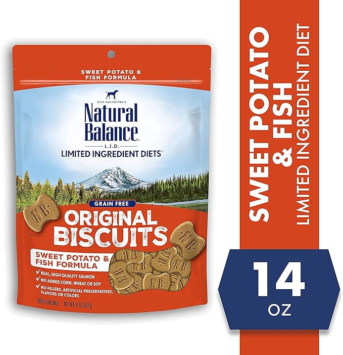 Natural Balance L.I.T. Sweet Potato and Fish Formula Dog Treats for Dogs - 3-Pack, 14oz