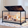 Hamster Cage, 360° Viewing Small Animal Cage, Chew‑Resistant Metal Cage, Stackable Large Cage with Top Access, for Dwarf & Syrian Hamster, Gerbil, Mouse (39 * 19 * 19IN)
