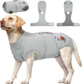 Kuoser Dog Recovery Suit for Male Dogs, Post-Surgery Bodysuit for Spay Neuter, Dog Onesie After Surgery, Anti-Licking Pet Surgical Recovery Suit, Gray XL