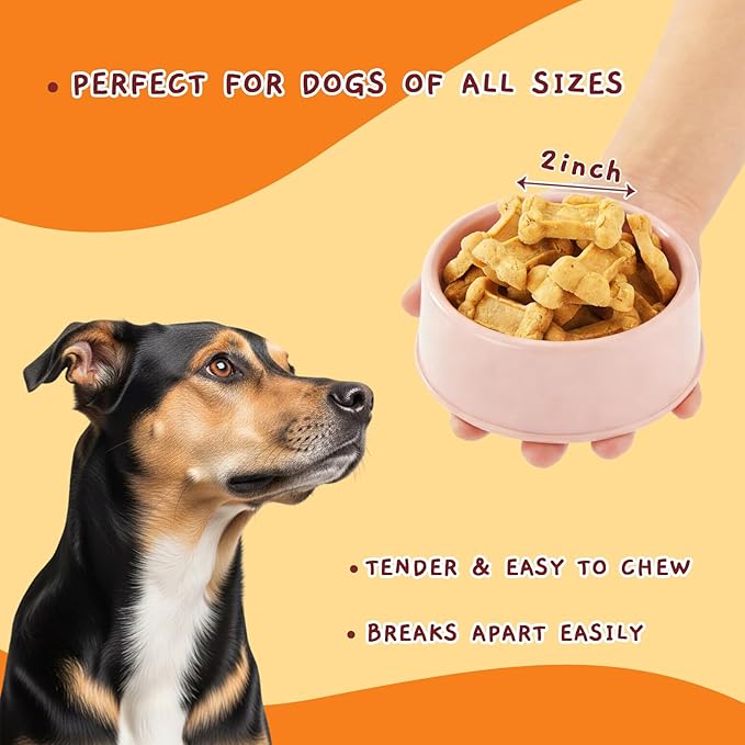 Jungle Calling 48 Ct. Senior Dog Soft Treats, Easy to Chew Chicken-Flavored Biscuits for Training, Natural Digestive Support & Plant-Based Protein, Grain Free Meaty Rewards