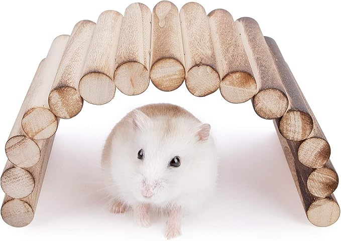 Niteangel Small Animal Climbing Toys - Suspension Bridge Ladder for Hamsters Gerbils Mice Rats Guinea Pigs or Other Small Pets (7.8'' x 3.9'')
