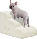 Mesa Lemon Dog Steps for Small Dogs, 3-Step Pet Ramp Stairs for High Beds and Sofa, Non-Slip Pet Stairs for Small Dogs and Cats, Removable and Easy to Clean Cover, Beige