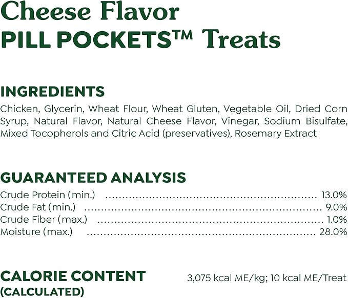 Greenies Pill Pockets for Dogs Small Size, Tablet Pill Treats for Dogs, Cheese Flavor, 3.2 oz. Pouch