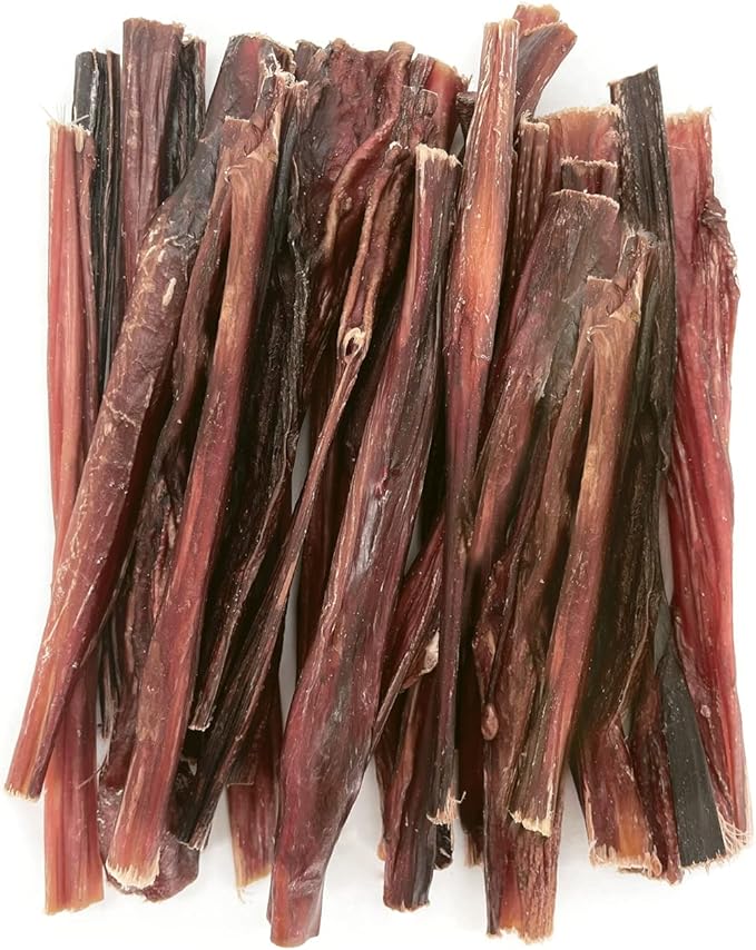 GigaBite 6 Inch Slim Odor-Free Bully Sticks (25 Pack) - All Natural, Free Range Beef Pizzle Dog Treat by Best Pet Supplies