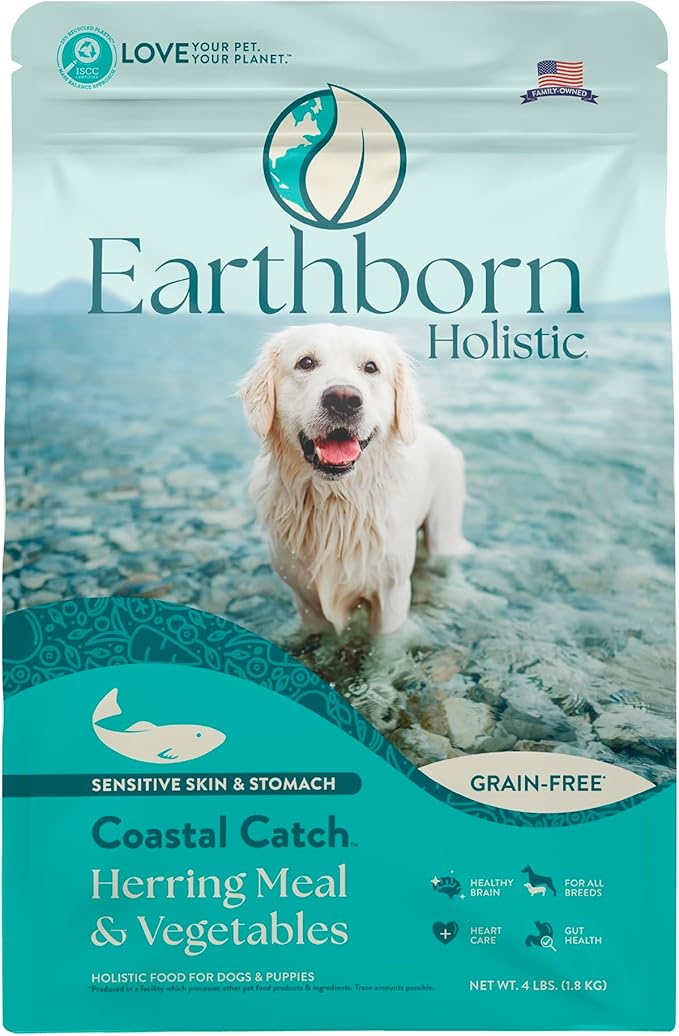 Earthborn Holistic Coastal Catch Herring Meal & Vegetables Grain-Free Dry Dog Food 4 lb