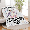 Penguin Blanket Cute Penguin Throw Blanket Gifts for Girls Boys Kids Women Men Adults Super Soft Cozy Plush Fluffy Fuzzy Fleece Blanket Home Decor 60''X80''