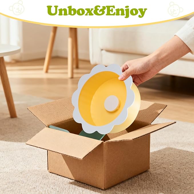 Hamster Wheel Super-Silent Hamster Exercise Wheels- Quiet Spinner Hamster Running Wheels with Adjustable Stand for Hamsters Gerbils Mice Or Other Small pet (Yellow, Medium)