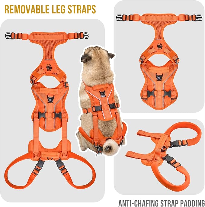 OneTigris Dog Lift Harness for Small Dogs XS, Dog Sling Carrier for Small Dogs, Full Body Lift Harness with Reflective Straps, Dog Support Harness for Back Legs