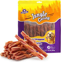 Jungle Calling 22 Count Beef Collagen Sticks, Long Lasting Dog Chews, Chicken Wrapped Treats, Rawhide Alternative for Small Medium Large Dogs, Dental Health, Beef Lung Flavored Bones,14.1 oz