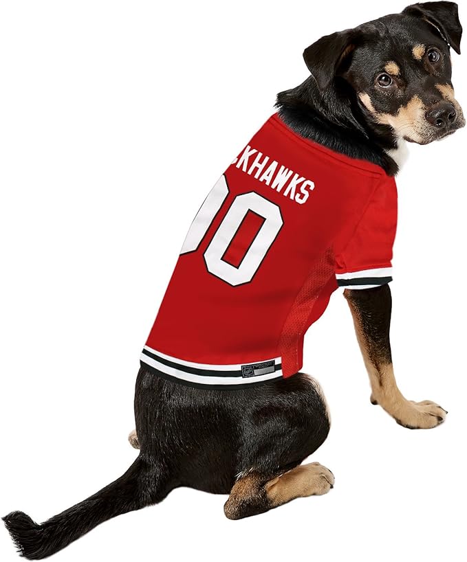 NHL Chicago Blackhawks A Premium Big Jersey for Dogs & Cats, Red, XX-Large