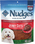 Blue Buffalo Nudges Jerky Cuts Dog Treats, Made in the USA with Natural Ingredients, Steak, 10-oz Bag (Pack of 6)