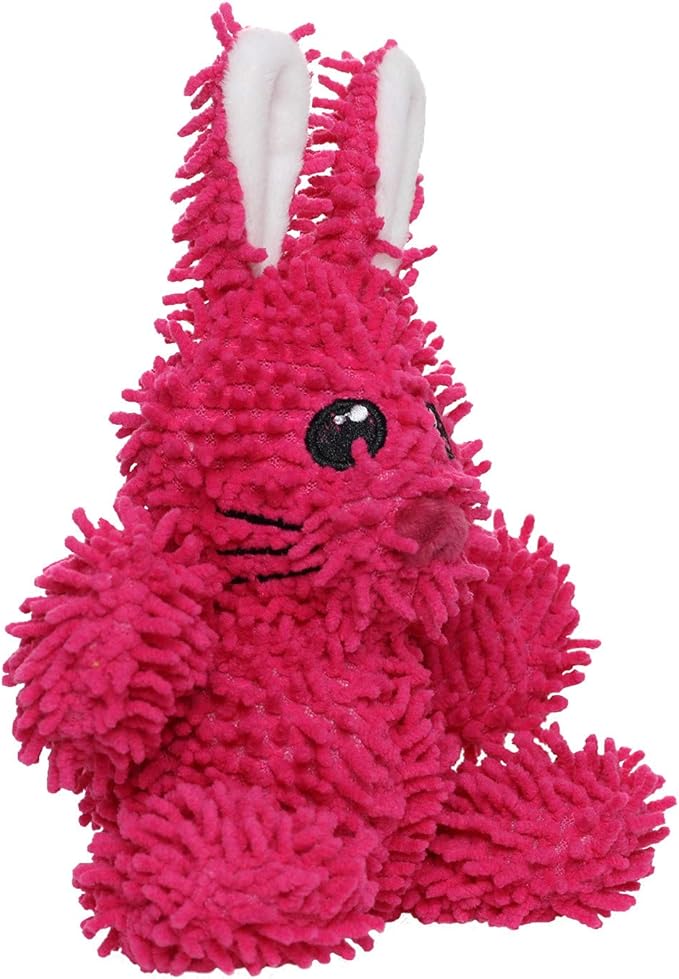MIGHTY- Microfiber Ball - Farm – Made with Squeaker Balls and Minimal Stuffing. Strong & Tough. Interactive Play. Machine Washable & Floats (Rabbit, Jr 2 Pack)