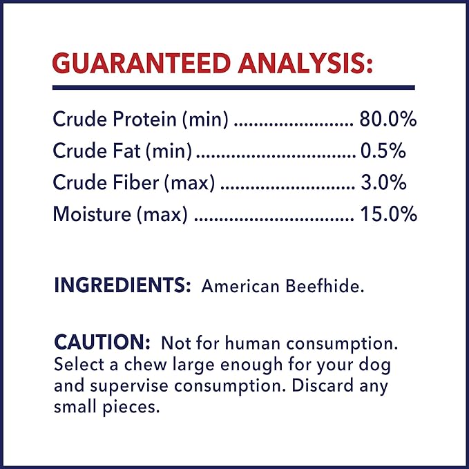 Pet Factory 100% Made in USA Beefhide 8" Rolls Dog Chew Treats - Natural Flavor, 15 Count/1 Pack