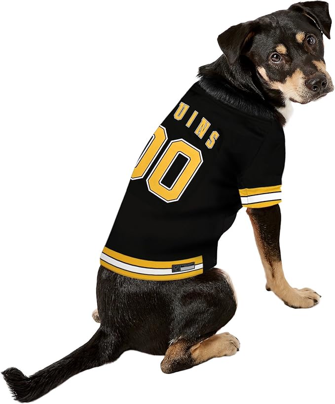 Pets First NHL Boston Bruins Jersey for Dogs & Cats, Small. - Let Your Pet Be A Real NHL Fan!