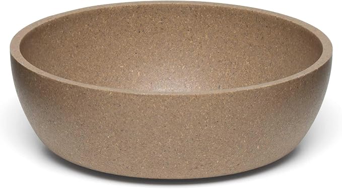 Loving Pets - Dolce Bamboo - Eco-Friendly Pet Bowls & Dishes for Dog, Cats, Puppy Food and Water Bowl -Sustainable and Dishwasher Safe, Made with Real Bamboo (Large, Coffee-Brown)
