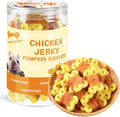 PAWUP Dog Treats Chicken Wrapped Pumpkin Biscuits, Rawhide Free w/Taurine Low Fat Chewy Training Treats,12.5 oz