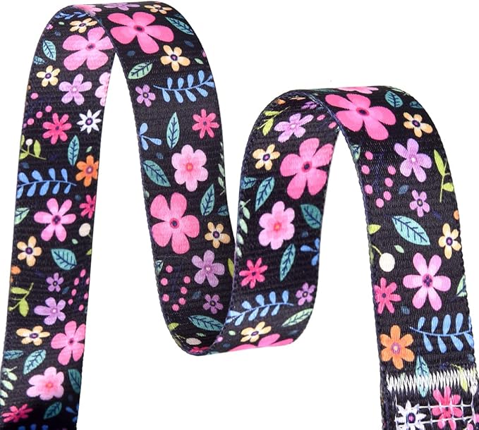 Dog Collars with Floral Print, Soft Comfortable Adjustable Collars for Small Medium Large Dogs, Floral Pattern for Girl Boy Dogs(Floral,L)