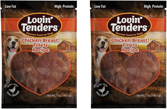 Lovin Tenders Chicken Breast Fillets Dog Treats (2 Pack - 7 oz per Pack)