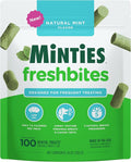 Minties FreshBites Soft and Chewy Dental Treats, Low Calorie Natural Mint Flavored Dental Chews for Dogs, 100 Count, Dog Chews Clean Teeth, Fight Bad Breath, Removes Plaque and Tartar