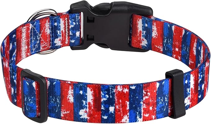 Dog Collar for Large Dogs, Soft Comfy Pet Collar for Small Medium Large Dogs, Floral Pattern for Boy Girl Puppy Dogs(Team RB,L)