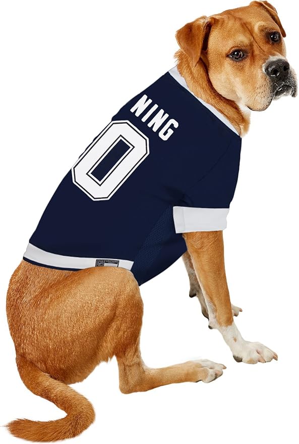Pets First NHL Tampa Bay Lightning A Premium Big Jersey for Dogs & Cats, Blue, XX-Large, NHL Pet Jersey (LTG-4006-XXL)