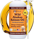 Natural Dog Company Wild Alaskan Salmon Oil Formula with Omega 3, Fish Oil for Dogs Supplement, Skin & Coat Dog Oil, Itchy Relief, Immune Support for Joints & Heart, Liquid Food Topper, 16 oz.