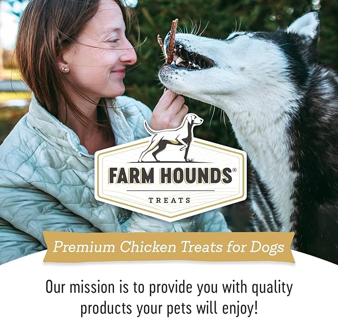 Farm Hounds - Chicken Strips - Premium Natural Jerky for Dogs - 100% Humanely Raised Chicken- Break-to-Size - Great for Training & Treats - No Added Fillers - Made in USA - 2 Pack