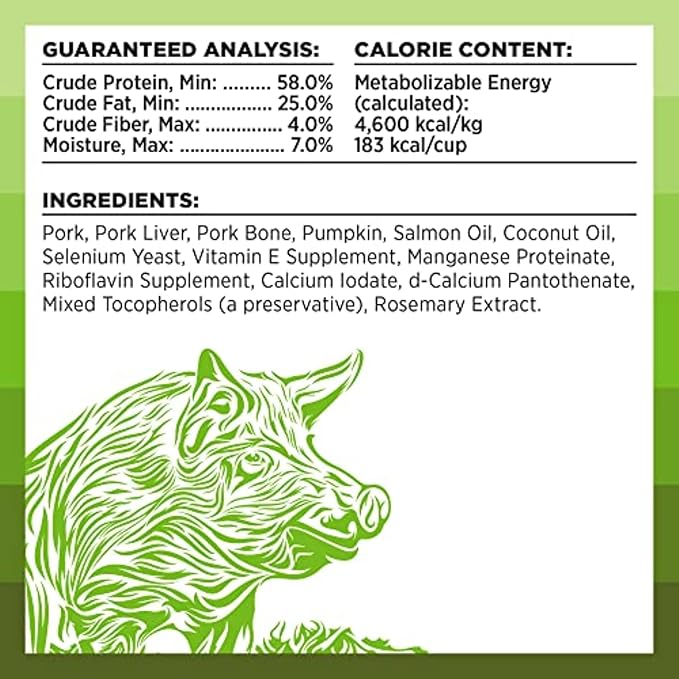 BIXBI Liberty Freeze-Dried Dog Food Topper & Treats, Pork – 97% Meat & Organs, No Refrigeration – USA Made, 4.5 oz
