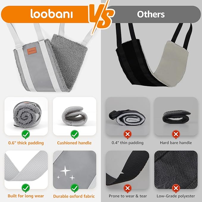 LOOBANI Dog Sling for Large Dogs Hind Leg Support, Portable Dog Lift Harness for Back Legs, Comfortable Leg Support Assistance for Elderly Dogs with Hip, ACL Brace, Senior, Injured