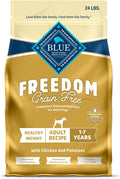 Blue Buffalo Freedom Grain-Free Healthy Weight Dry Dog Food, Complete & Balanced Nutrition for Adult Dogs, Made in the USA with Natural Ingredients, Chicken & Potatoes, 24-lb Bag