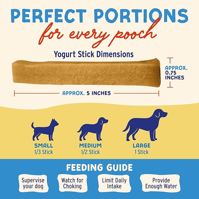 Himalayan Dog Chew Apple Honey Yogurt Sticks for Dogs | Protein-Rich Treats with Prebiotics & Probiotics | Lactose-Free, Grain-Free, Gluten-Free | Healthy Yogurt Chews for All Breeds | 5 Count