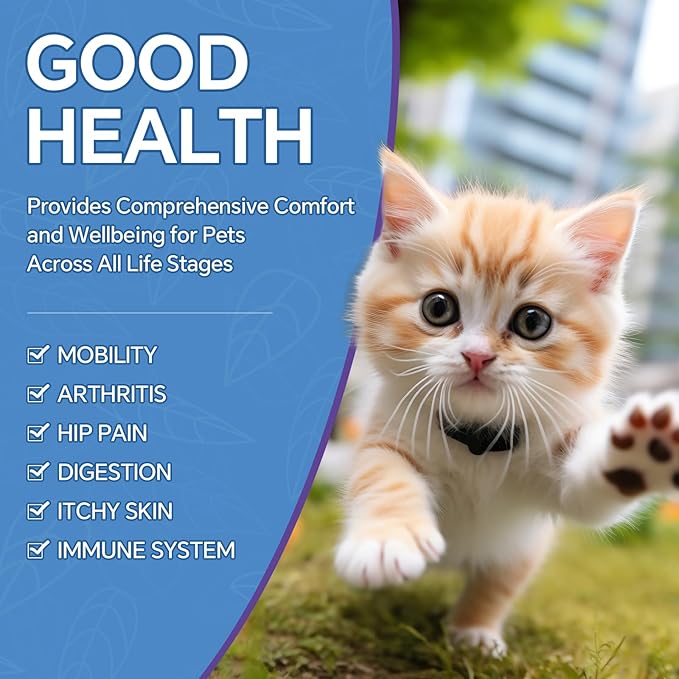 WEALLIN Hemp Oil for Dogs and Cats - Omega-3, 6, 9 Rich Organic Extract - Eases Pet Anxiety, Pain, Skin & Coat Health - Stress Relief, Hip & Joint Support - Calming Treats (4 Pack)